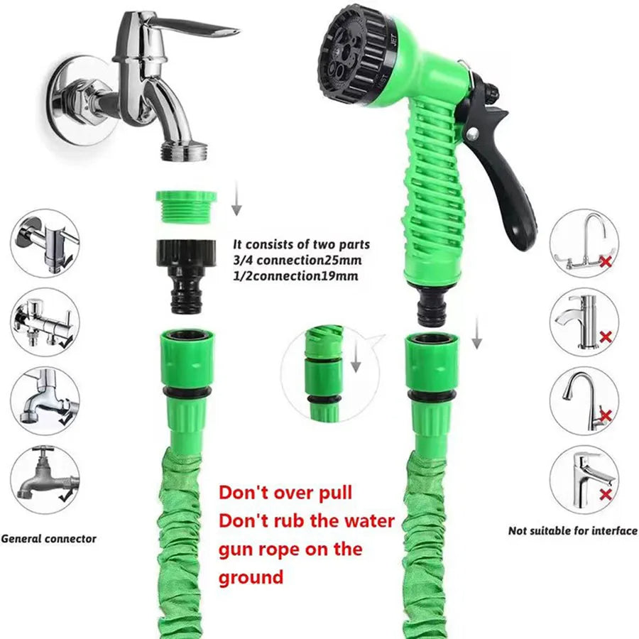 GODIY Solutions™ Expandable Hose Pipe Nozzle - (100 FT)