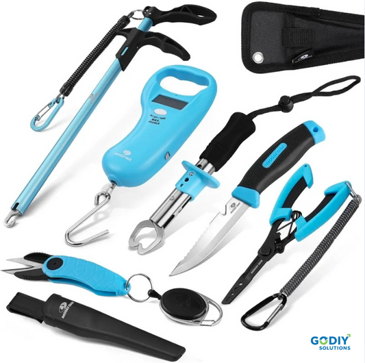 GODIY Solutions™ Mossy Oak 6-in-1 Fishing Tool Kit: Your Complete Angler's Companion