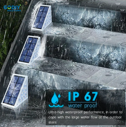 GODIY Solutions™ LED Solar Step & Path Lights (Warm White)
